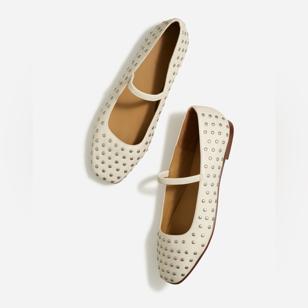 Madewell Greta Studded Ballet Flat Mary Jane Sz 8 - Picture 5 of 6